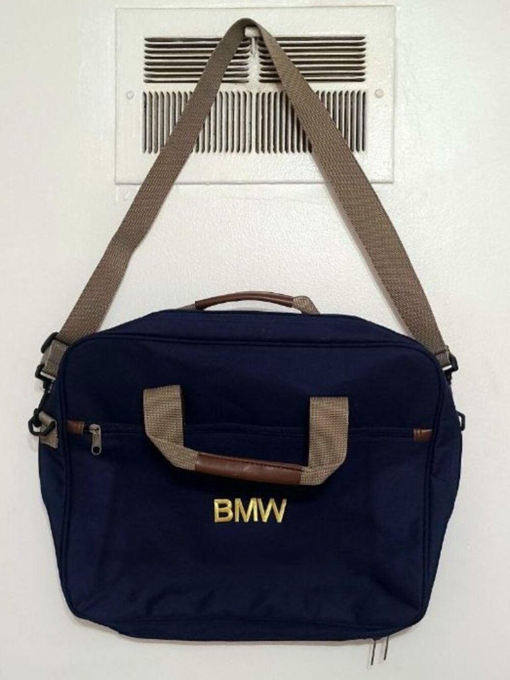 BMW Navy Laptop/Messenger Bag